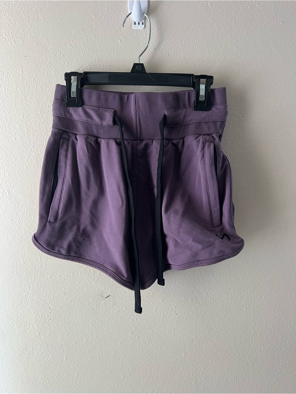 Women’s Purple Athletic Drawstring Shorts with Side Pockets